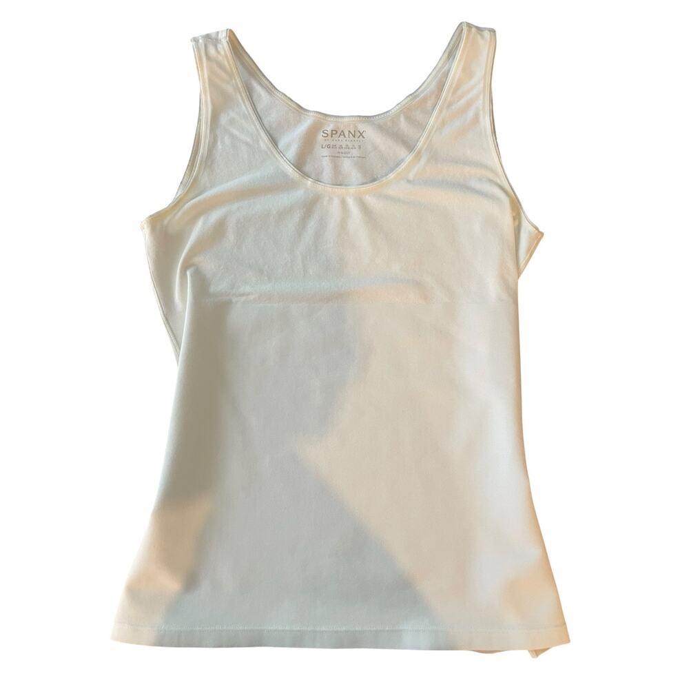 SPANX SPANXshape Invisible Smoothing Tank Top Ivory White Size Large